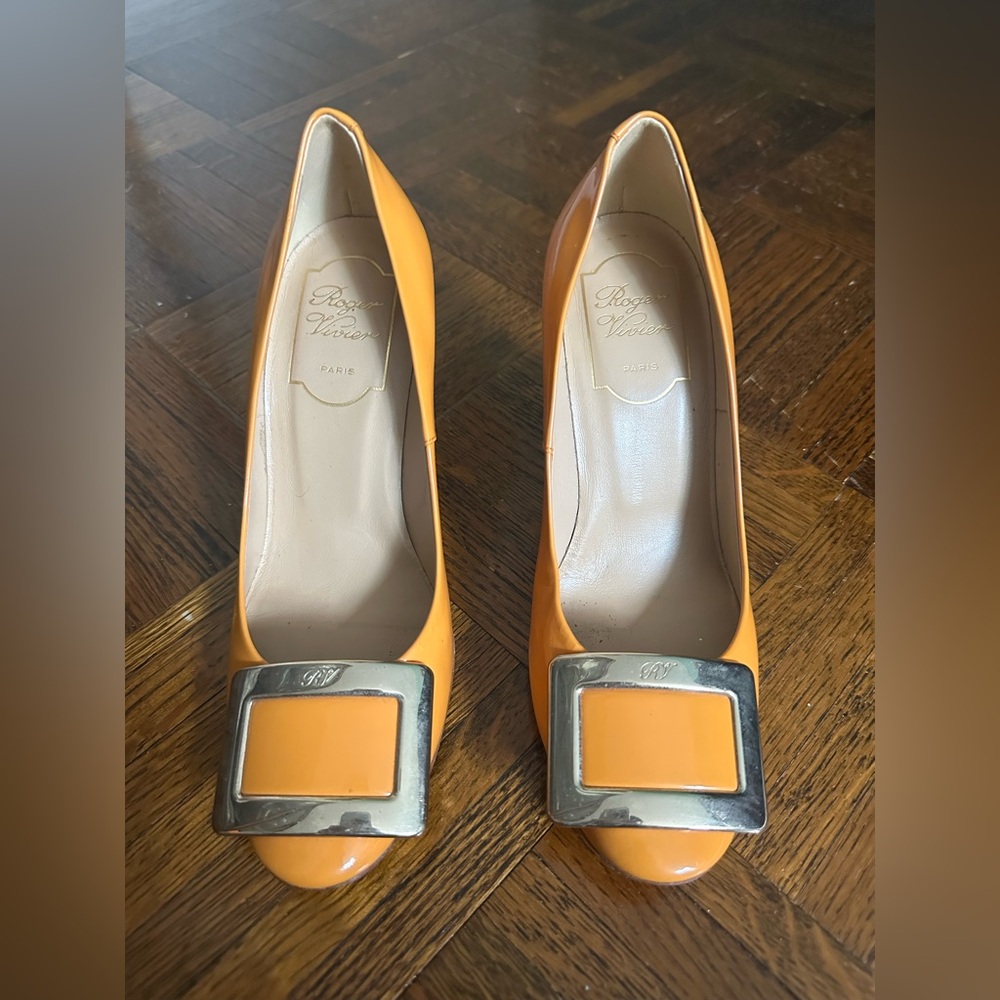 Roger Vivier Orange Heeled Elegance